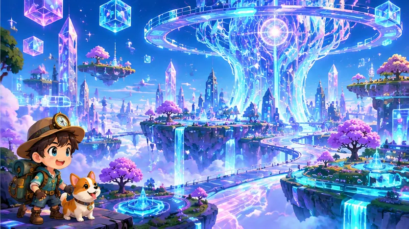 AI Nexus, futuristic glowing technology and neural networks